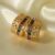 Gold with rainbow zirconia